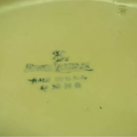 9 1/2" Homer Laughlin Mixing Bowl Cream with Bird & Florals - Picture 4 of 4